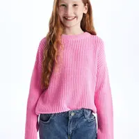 LC Waikiki Crew Neck Long Sleeve Girl's Knitwear Sweater