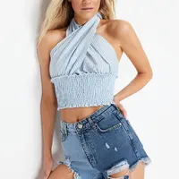 Trendyol Tmavomodré Džínsové Farebné Blokové Džínsové 100% Bavlnené Šortky & Bermudy