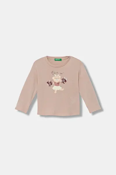 Detská bavlnená košeľa s dlhým rukávom United Colors of Benetton