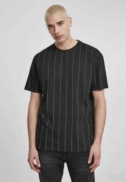 Oversized Pinstripe Tee black