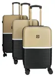Sada cestovných kufrov Enrico Benetti Princetown 21000-03 Black-Camel