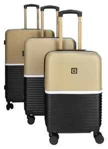 Sada cestovných kufrov Enrico Benetti Princetown 21000-03 Black-Camel