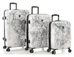 Sada cestovných kufrov Heys Journey 3G S,M,L Black/White Map