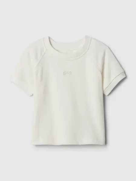 Biela dievčenská mikina s krátkym rukávom GAP