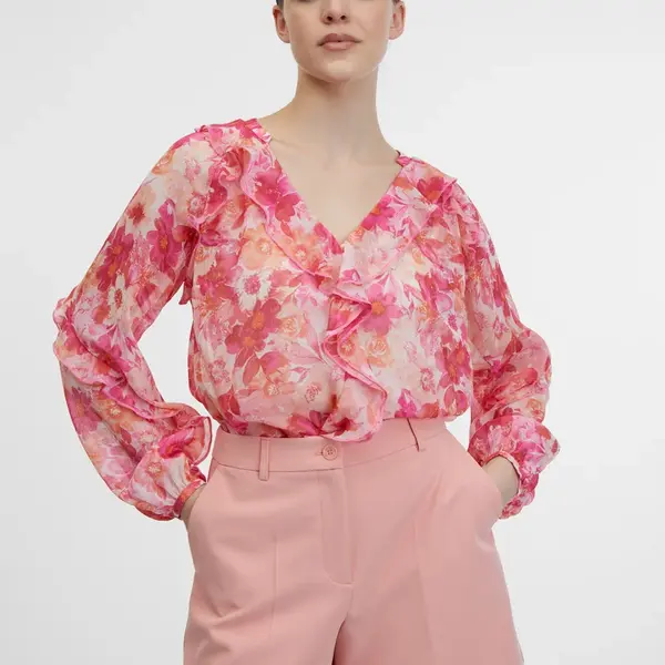 Ružová dámska kvetovaná blúzka ORSAY
