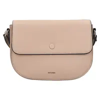 Kožená dámska crosbody kabelka Katana Amálie - béžová