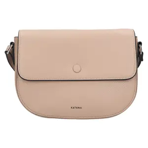Kožená dámska crosbody kabelka Katana Amálie - béžová
