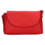 Dámská kožená crosbody kabelka Italia Mirabel - červená