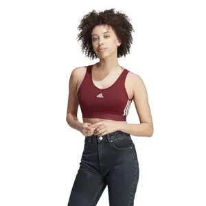 adidas Essentials 3-Stripes Crop Top With Removable Pads L