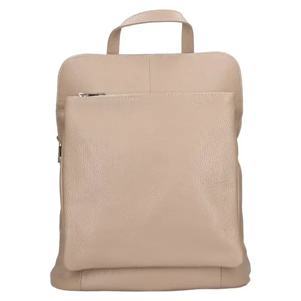 Dámska kožená batôžko-kabelka Italia Ella - béžová