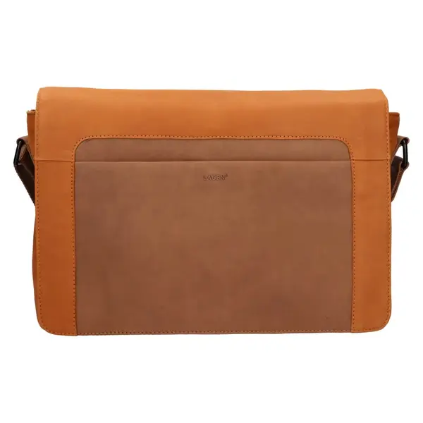 Pánska kožená taška cez rameno Lagen Jules - koňak