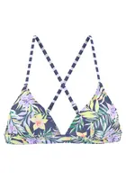 VENICE BEACH Bikinový top  tmavomodrá / žltá / zelená / biela