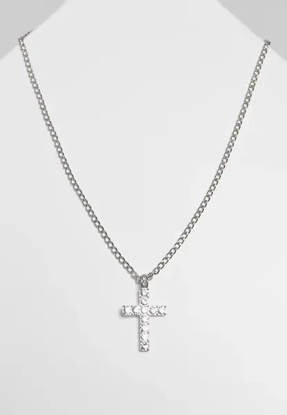 Náhrdelník s křížkem - stříbrná barva