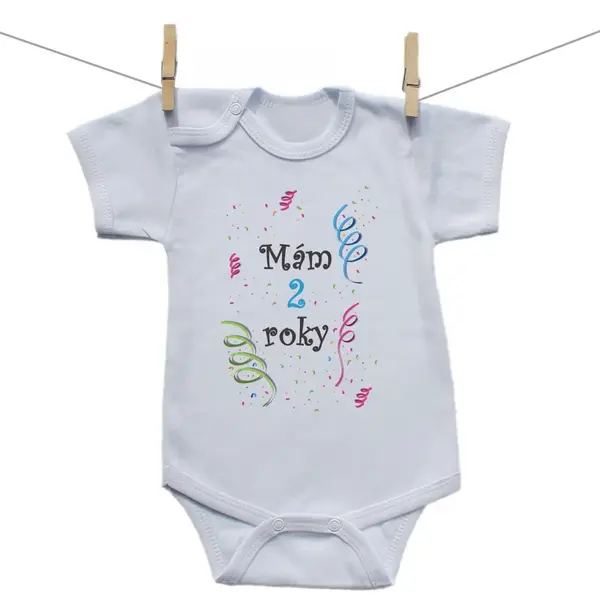 Boodyy Body s krátkym rukávom Mám 2 roky - Chlapec 68 (3-6 mesiacov)