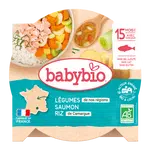 BABYBIO Menu zelenina s lososom a ryžou (260 g)