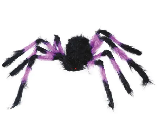 Dekoračný pavúk čierno-fialový 75cm