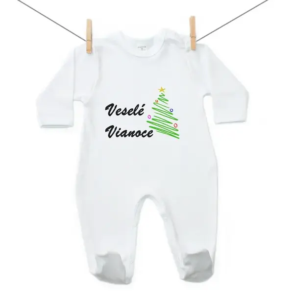Boodyy Overal Veselé Vianoce so stromčekom 98 (2-3 roky)