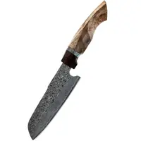 Damaškový kuchynský nôž Yunari-Santoku/Hnedá H37464