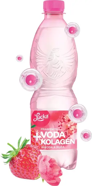 LUCKA - kolagén s príchuťou jahoda a ruža 0,5l
