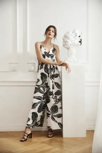 Marisse Women's Dress L-Su-4323 Black_White