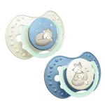 LOVI Cumlík silikónový dynamický 0-6m Night&Day 2 ks