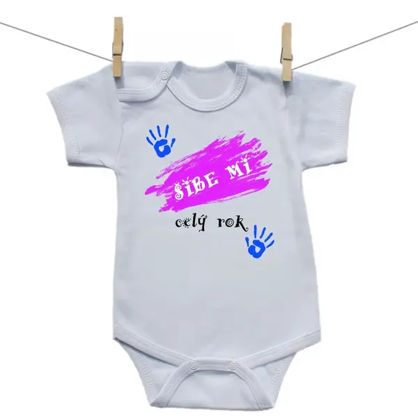 Boodyy Body s krátkym rukávom Šibe mi celý rok 62 (2-4 mesiace)