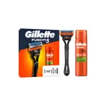 Xmass set Gillette Fusion5 pánsky holiaci strojček, 1 hlava + Fusion Sensitive gél na holenie 200ml