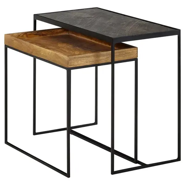 MID.YOU SADA STOLKŮ, mangové dřevo, hnědá