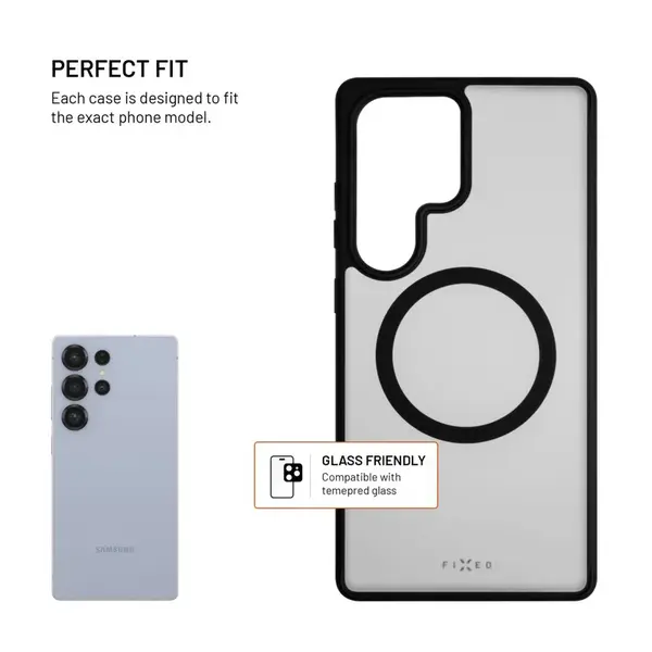 Zadní kryt FIXED MagMisty s podporou Magsafe pro Samsung Galaxy S25 Ultra, černá