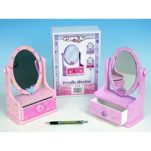 Zrcadlo dřev., ovál se zásuvkou 3 16,2x8,5x24,2cm - Korunka hvězdy