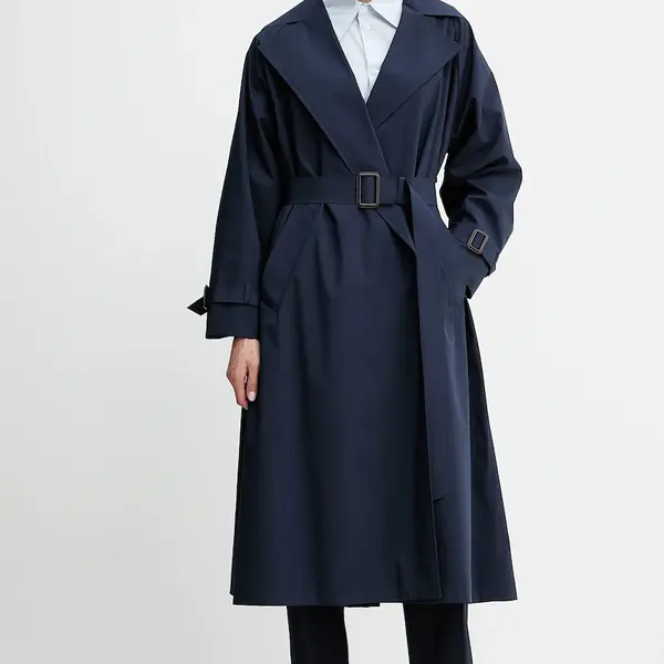 Kabát Weekend Max Mara FATTO tmavomodrá barva, 2525026011600