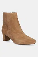 Semišové boty Lauren Ralph Lauren Demi dámské, béžová barva, na podpatku, 802974504001