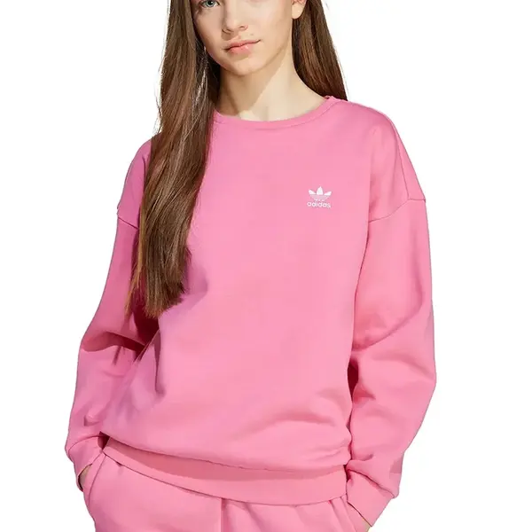 Dětská mikina adidas Originals růžová barva, hladká, JX2749