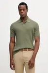 Bavlněné polo tričko Tommy Hilfiger pánské, zelená barva, MW0MW40701