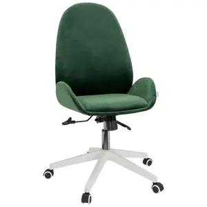 MID.YOU OTOČNÁ ŽIDLE, samet, zelená