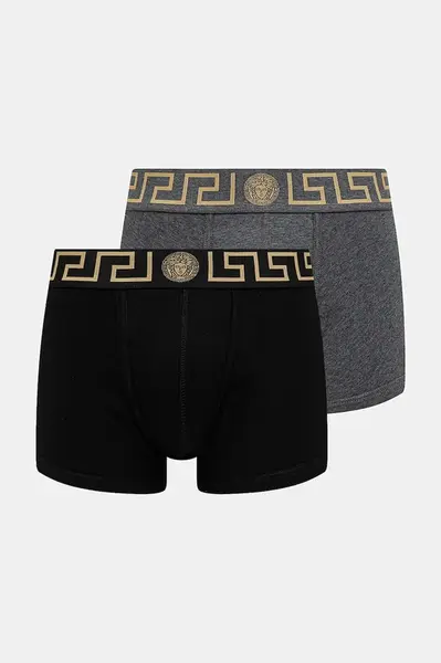 Boxerky Versace 2-pack pánské, černá barva, AU10181 1A10011