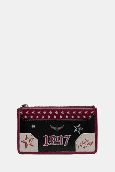 Kožená peněženka ZADIG&VOLTAIRE dámská, černá barva, LWSG03676