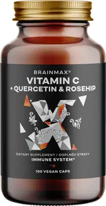 BRAINMAX Vitamin C & Quercetin, Rose Hip 100 kapslí