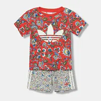 Dětská bavlněná souprava adidas Originals červená barva, JY3016