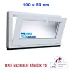 Plastové okno | 100 x 50 cm (1000 x 500 mm) | bílé | sklopné