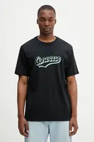 Bavlněné tričko Converse pánské, černá barva, s potiskem, 10027994-A04