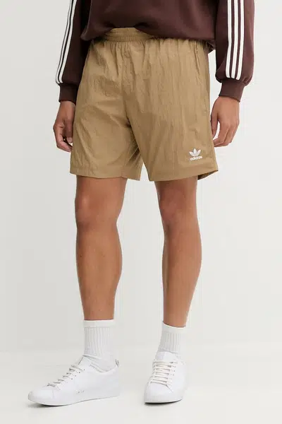 Kraťasy adidas Originals Essentials pánské, béžová barva, JX3906