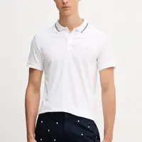 Polo tričko Guess NOLAN pánské, bílá barva, M5YP66 J1314