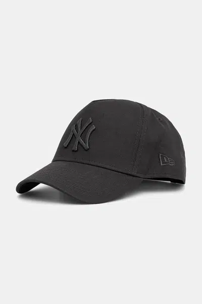 Bavlněná baseballová čepice New Era šedá barva, 60691278