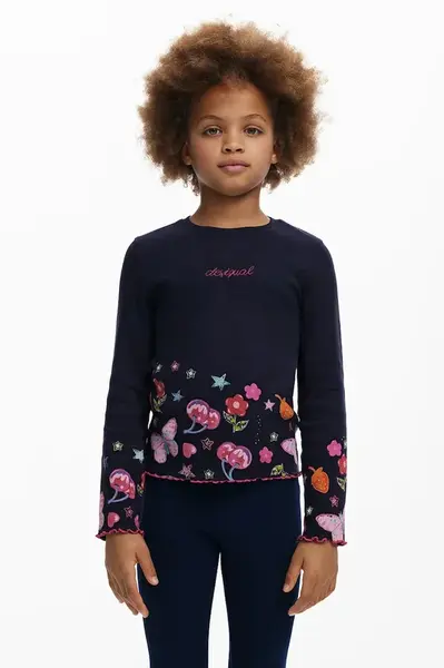 Desigual Dětské tričko s dlouhým rukávem Desigual