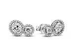 Pandora Stříbrné náušnice Objímající aureola Timeless 293774C01