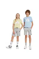 Dětské bavlněné šortky adidas šedá barva, s aplikací, nastavitelný pas, JD6496