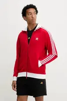 Mikina adidas Originals Classic pánská, červená barva, vzorovaná, IM4511