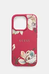 Obal na telefon Guess iPhone 16 Pro růžová barva, GUHMP16LPGNMPLMF