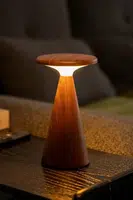 Bezdrátová stolní LED lampa Gingko Design Sylva Large 21 cm hnědá barva